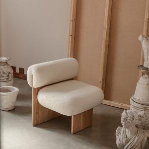 China Fabric Leisure Chair White Teddy Designer Lazy Chair wholesale