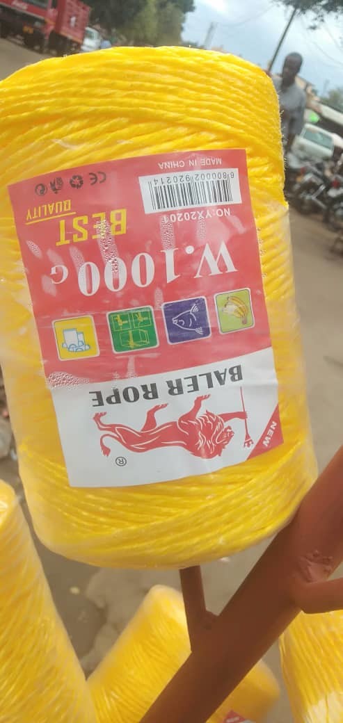 Yellow Color 2mm Pp Baler Twine 2MMx1000G 20PCS/PE Bag
