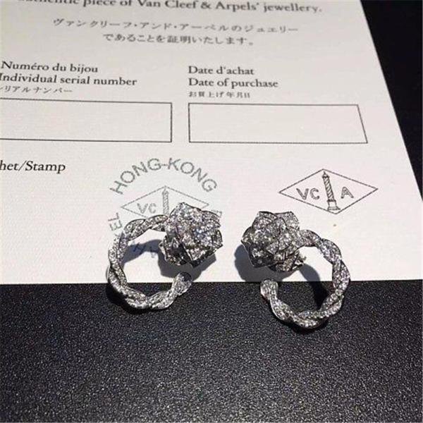 Luxury jewe factory Rose Earrings 18k gold white gold yellow gold rose gold