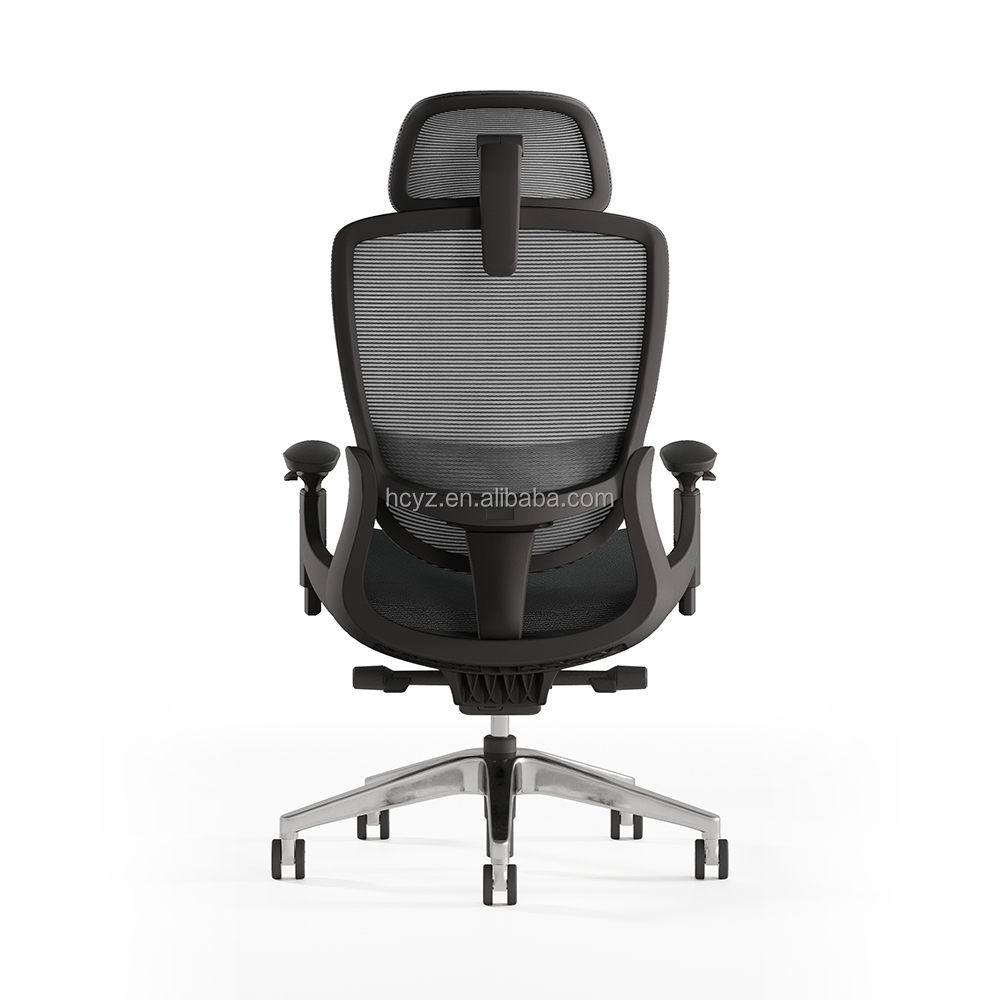 Adjustable High Back Full Mesh Executive Office Chair with Aluminum Foot and Fabric