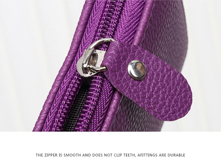 12 Slots Rfid Anti-Theft Wallet Popular Zippered Credit Card Bag for Low MOQ Mix Models