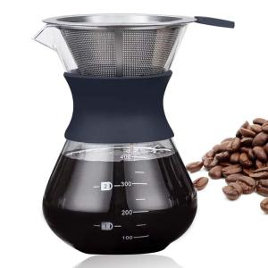 China Professional Stainless Steel Coffee Pot Borosilicate Pour Over Coffee Pot wholesale