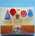 Mini Pizza Shape Personalized Birthday Candles , Unusual Birthday Cake Candles