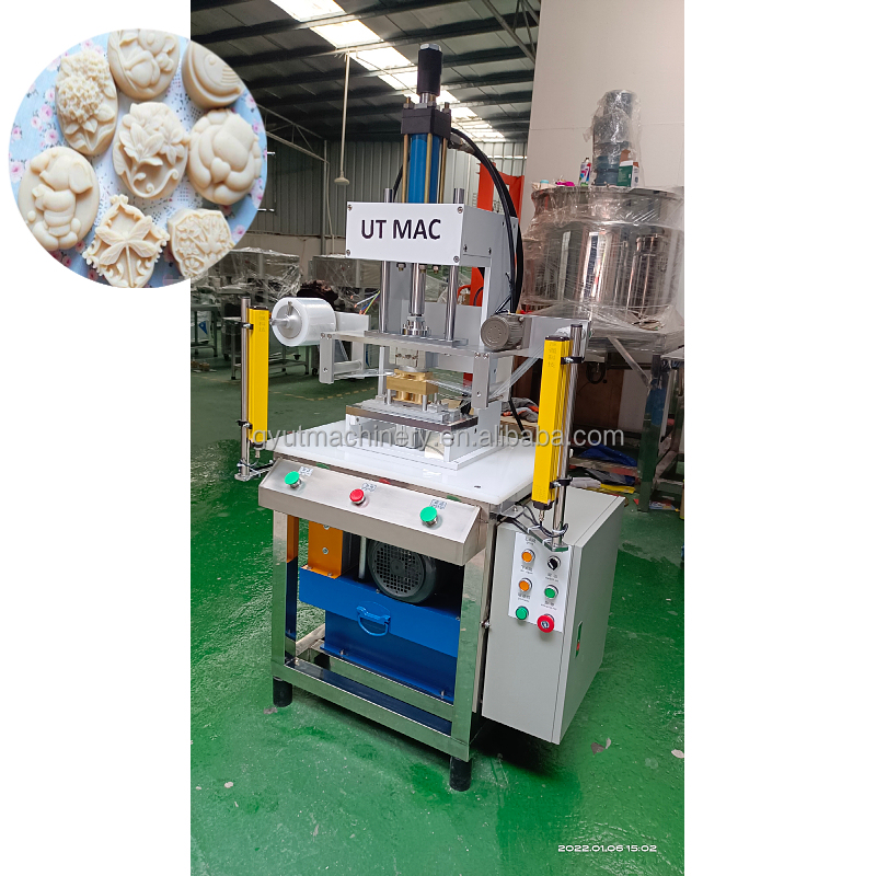 Automatic Bath Bomb Soap Embossing Press Machine for Small Dishwash Bar Soap Stamping