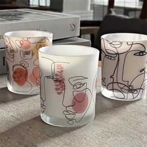 China Matte Candle Vessels Painted Large Empty Candle Container Candles Jars wholesale