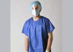 Short Sleeve Patient Surgical Gown , Disposable Plastic Gowns Anti Permeate