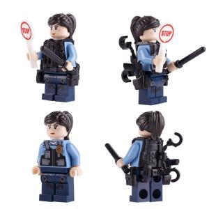 China MOC character career model policemen accessories city traffic police mini figures building blocks wholesale