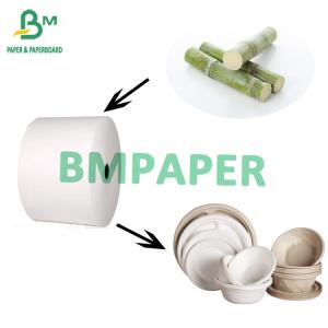 China Food Grade Sugar Cane Bagasse Paper Biodegradable Sugarcane Fiber Paper Natural Color Raw Material 90g - 320g wholesale