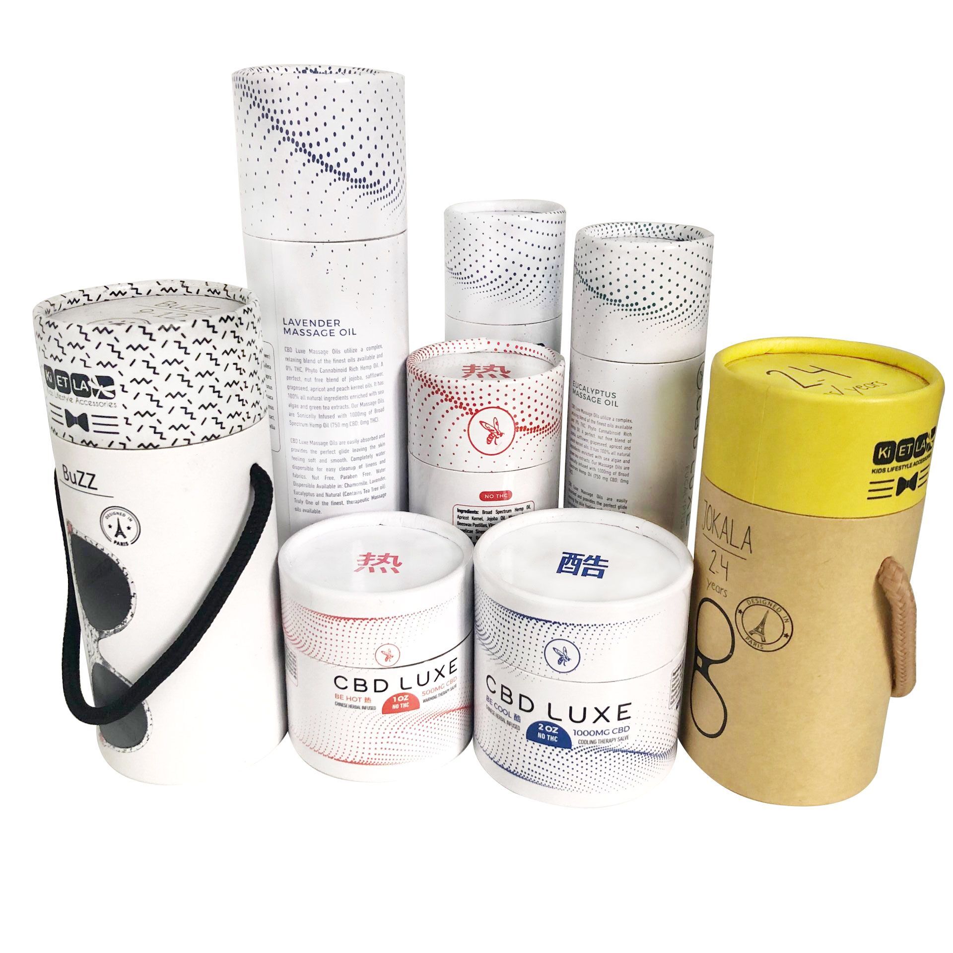 10ml 30ml 50ml Tube Packaging Box Round Cylinder For Candles Cosmetics
