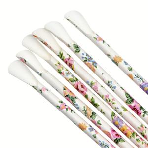 China Food Grade Safe Paper Spoon Straws For Birthday Party Baby Shower FDA Approved wholesale