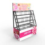 Free Standing Wooden Candy Dispenser Display Stand for Snack Store