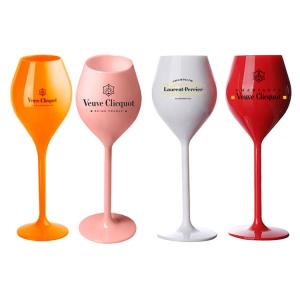 China Shatterproof Plastic Veuve Clicquot Champagne Flutes Acrylic Champagne Glasses wholesale