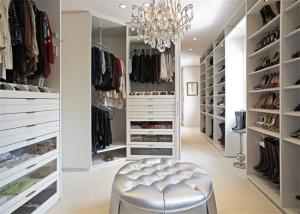 China Wooden Furniture Walk In Closet Wardrobe / Organizer With Functional Accessories wholesale