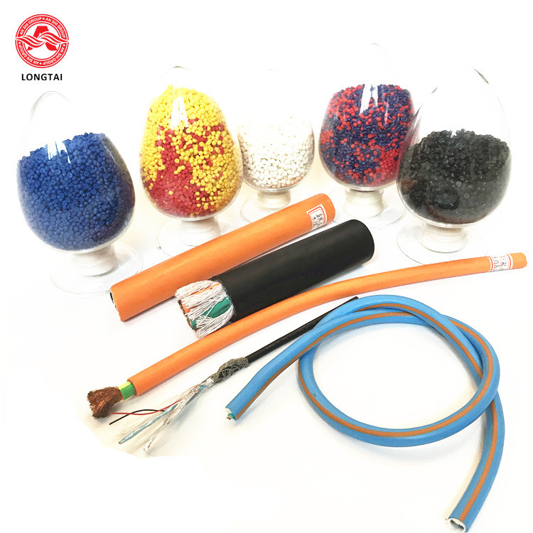 Power Cable Sheathing Flexible Rigid PVC Granule Brittle Temperaure -40C 1.35g/cm3