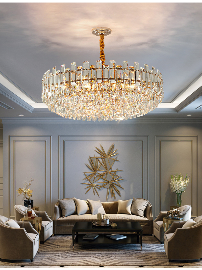 Modern chandelier for living room round bedroom Smoky grey postmodern chandelier(WH-CY-201)