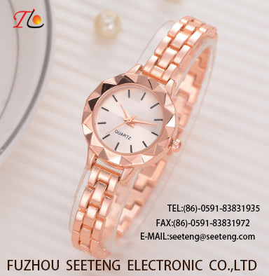 LADY ALLOY WATCH QUARTZ WATCH ROUND DIAL ALLOY CASE AND ALLOY CHAIN STRAP FASHION WATCH CONCISE STYLE ELEGANT STYLE
