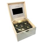 Christmas Gift Screen Wooden Lcd Video Flower Box Brochure hd 7inch screen video