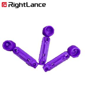 China Disposable Stainless Steel Twist Blood Lancets 28 Gauge Purple wholesale