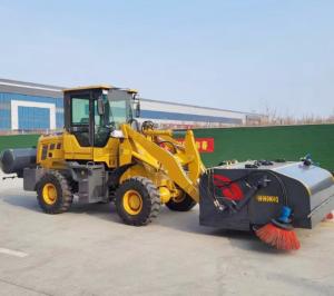 China Front Mounted Sweeper Loader Machine Strong Power Four-Wheel Drive wholesale