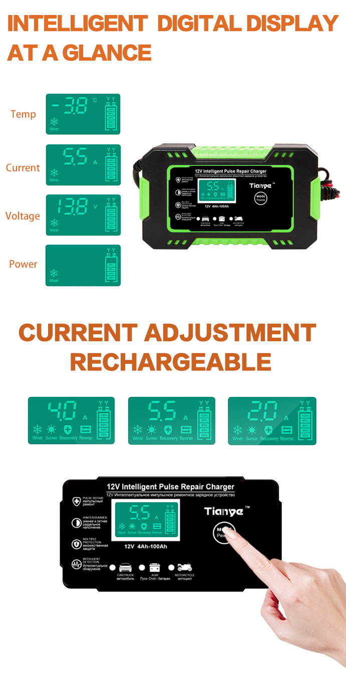 OEM GEL UPS Battery Intelligent Pulse Repair Charger 12V