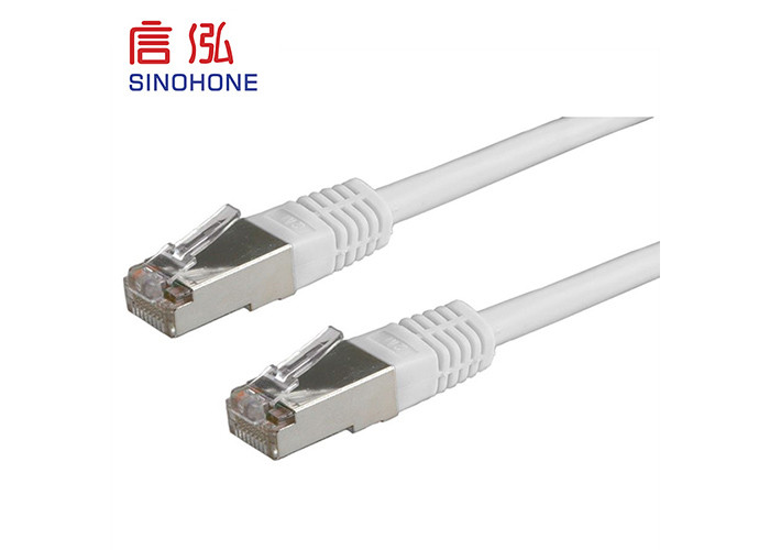 FTP 24 AWG Shielded CAT5E Cable PVC Jacket With RJ45 Connector