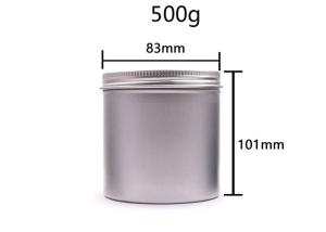 China Silver 500g Aluminum Empty Lotion Jars , Aluminium Cosmetic Containers Recyclable wholesale