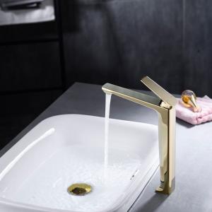 China OEM Modern Sanitary Gold Hot And Cold Basin Mixer Corrosion Resistant wholesale