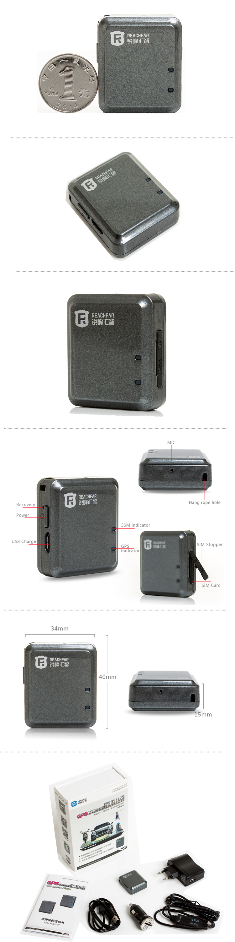 Long life battery car gps tracker car/vehicle gps tracker RF-V8