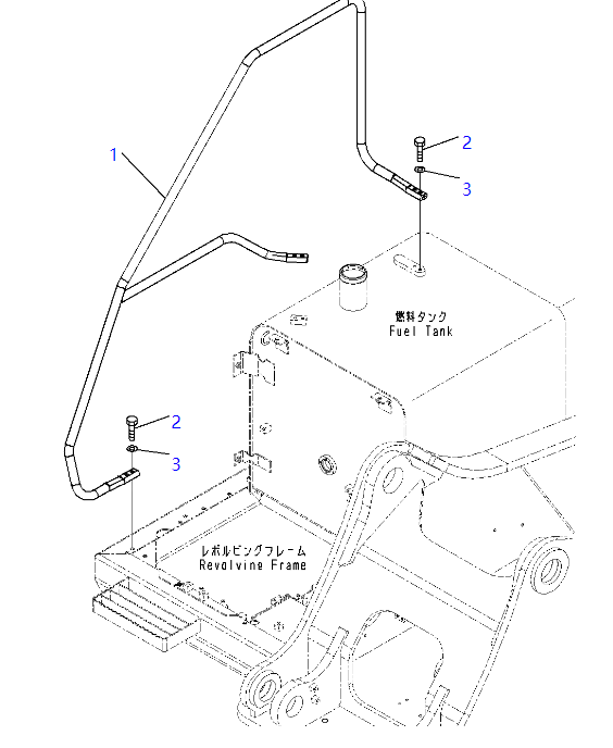 207-54-75220 2075475220 Handrail Support For KOMATSU Excavators PC200 PC220 PC270 PC300