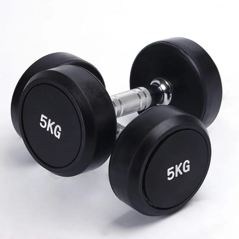 Freeman Fitness Equipment Free Weight Training Round Rubber Dumbbell Fitness
