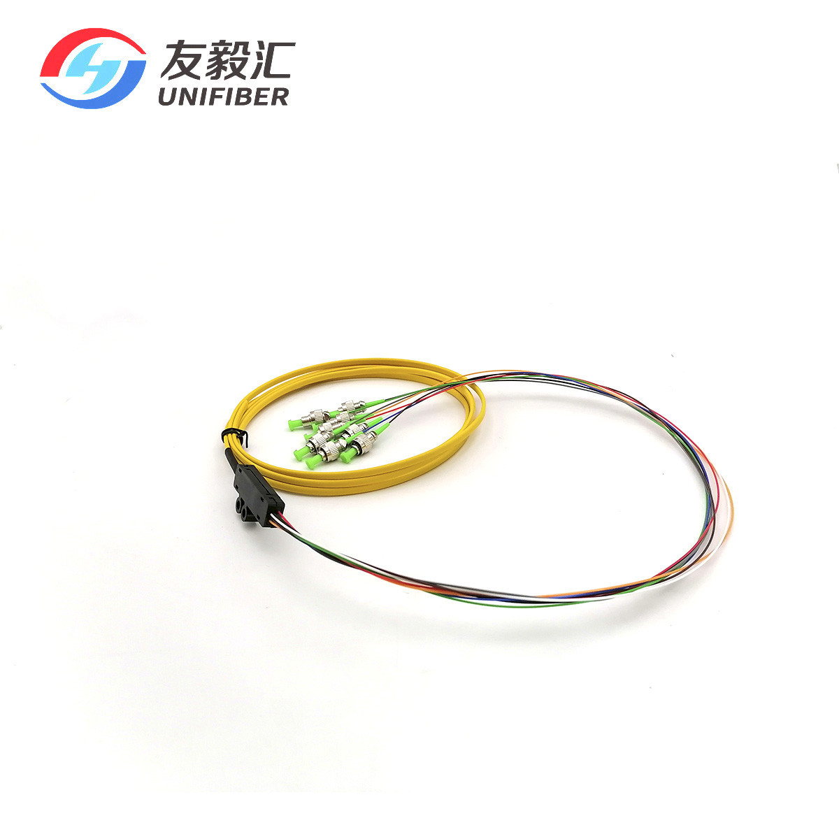 Ribbon Fanout Fiber Optic Pigtail FC APC G657A2 Single Mode 8 12 Strands