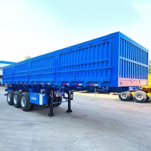 China TITAN 3 Axle 33CBM Side Dump Trailers for Sale Near Me | Side Dump Semi Trailer wholesale