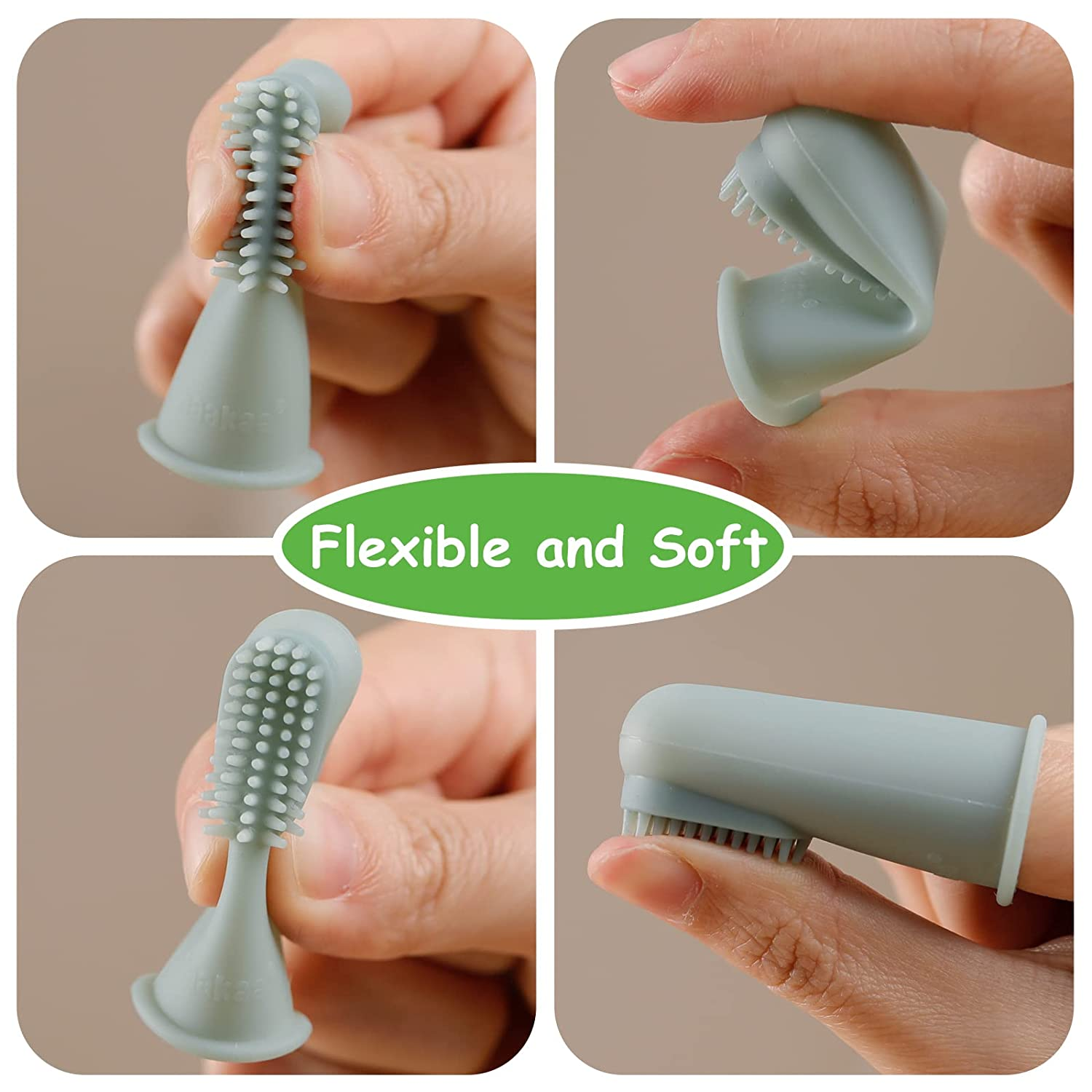 Baby Tooth Cleaning Silicone Finger Brush For Newborn Infants 360 Degree 3.5g