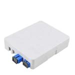 Small Desktop FTTH 2 Port ABS PC Fiber Optic Outlet Box