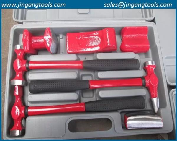 Quality fiber glass handle auto body and fender repair hammers with case for sale