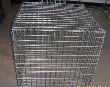 Durable Welded Gabion Box , Silver Retaining Wall Cages Quick Installation
