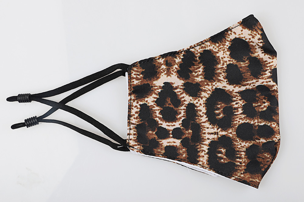 Custom trendy Leopard fabric cotton PM2.5 Face Mask,many colors for option