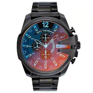China Quartz Movement Large Dial Mens Wrist Watches Stainless Steel Case wholesale