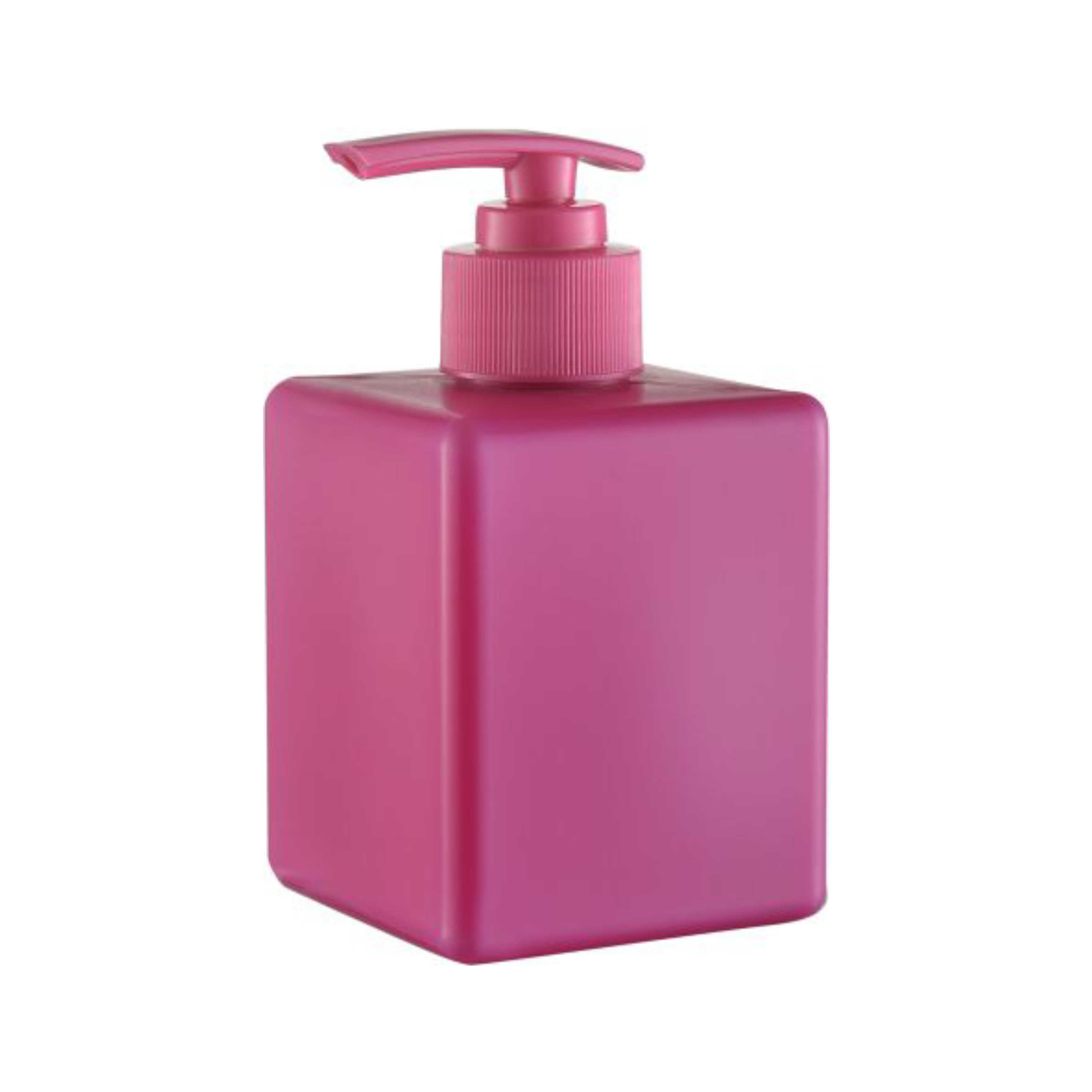 Garden 350ml Plum Square Plastic PE Bottle with 28/410 Hand Sanitizer Lotion Pump