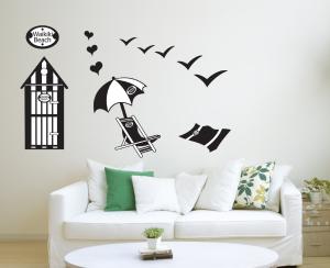China Comic Vinyl Removable Wall Stickers Decoration For Bathroom wholesale