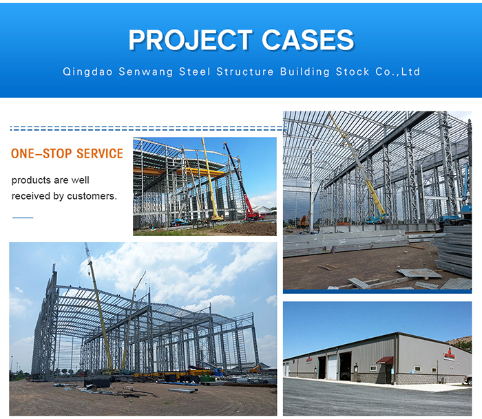 Prefab Warehouse Steel Structure Workshop Building Easy Assembly / Disassembly