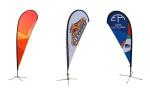 OEM Outdoor Teardrop Banners Customized Printing For Promotion