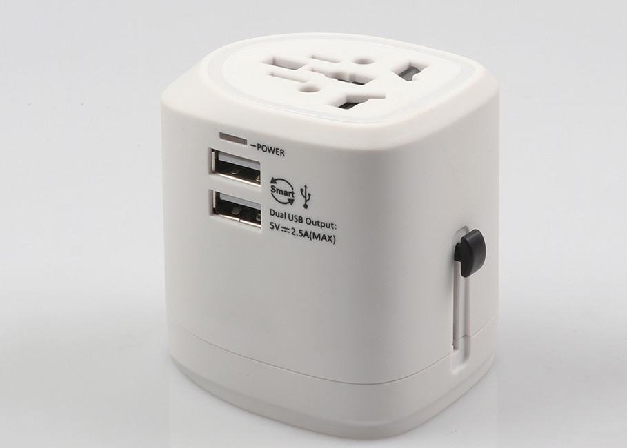 Most Popular AC Output 6A Travel Power Adapter With 2.5A Dual USB Charging Port For Business