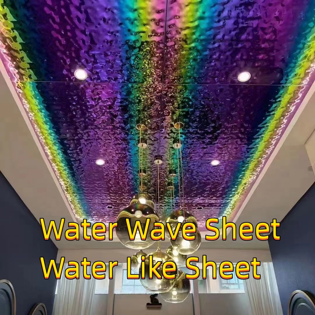 304 201 430 Water Ripple Plate Wave Decorative Stainless Steel Color Corrugated Sheet For Interior Design