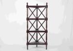 Walnut Soild Wooden Corner Shelf 4 Tiers , Multi Purpose Storage Rack Living