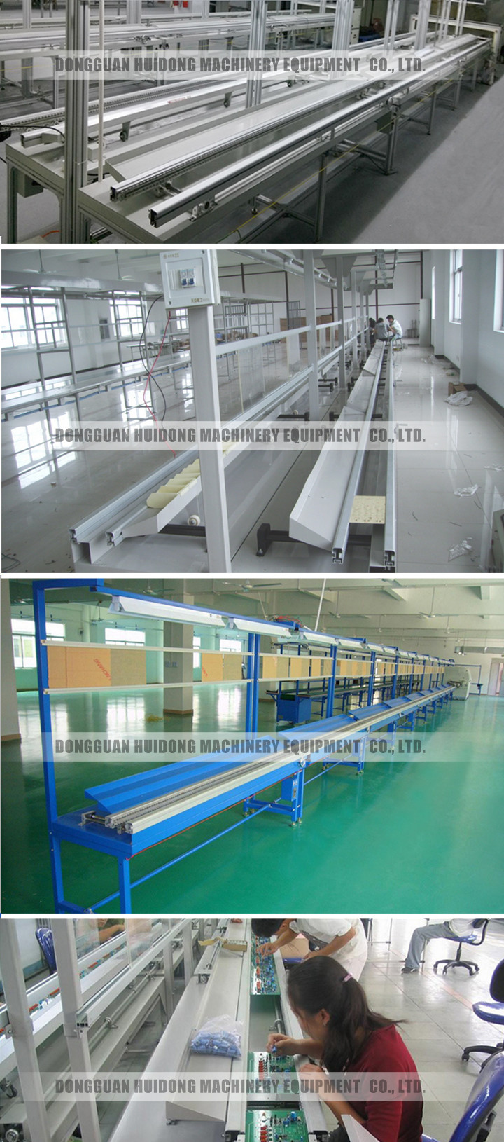 Adjsutable Motorised Roller Conveyor For Conveyor Tooling Board Assembly Line