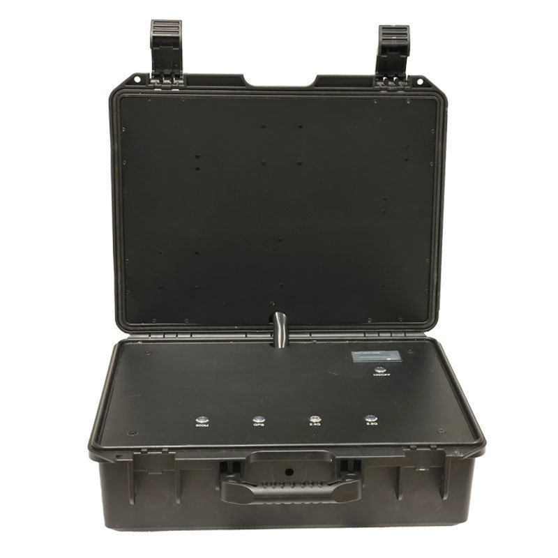 4 Channel (900M, GPS, 2.4G, 5.8G) Anti Drone Device Signal Shielding Drone Suitcase Drone Suppression