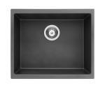 black single bowl under mount composite granite/quartz kitchen sink