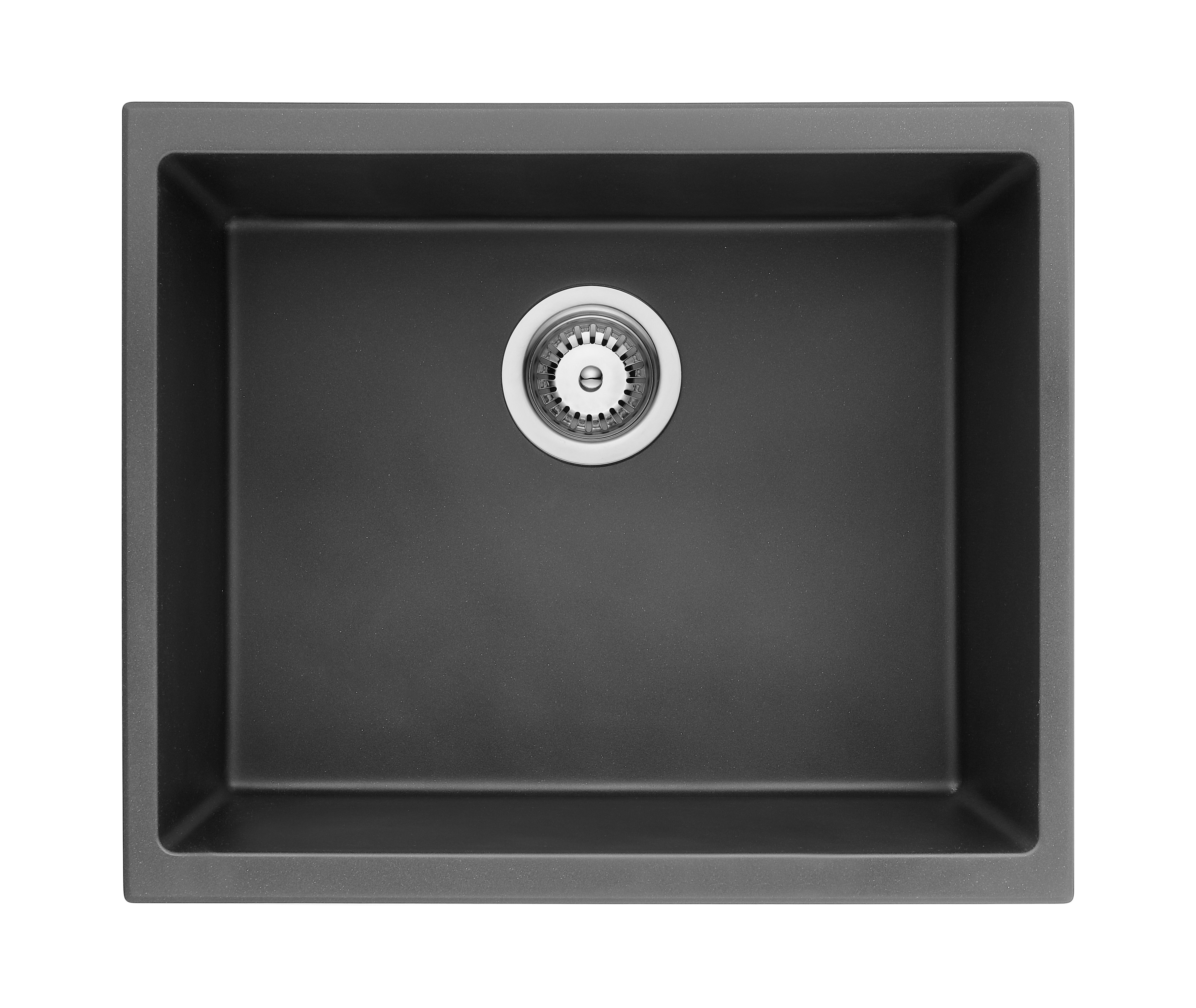black single bowl granite kitchen sink
