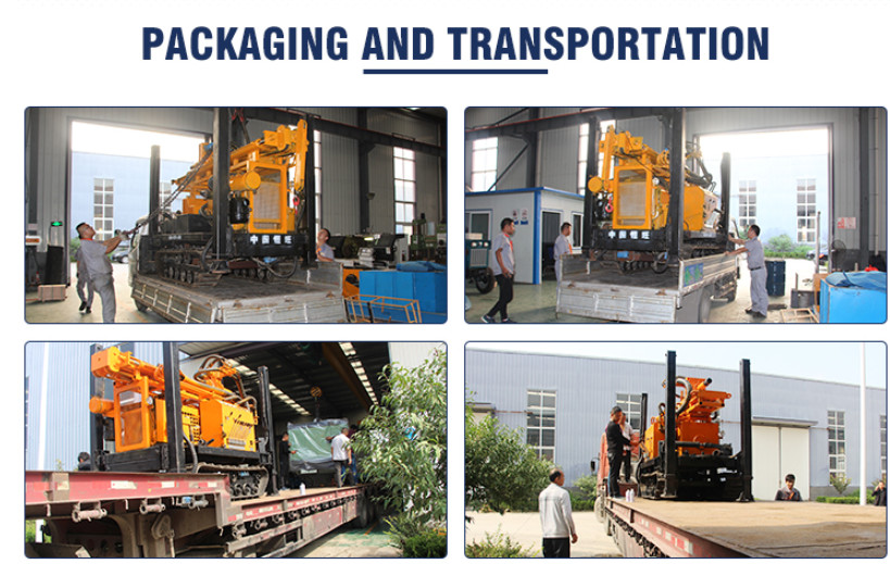 200m Crawler Pneumatic Borewell Machine For Water Well